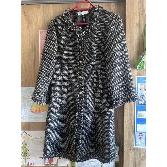 RARE!!! ZARA Gray Wool-blend Mini Dress NWT - Picture 8 of 12